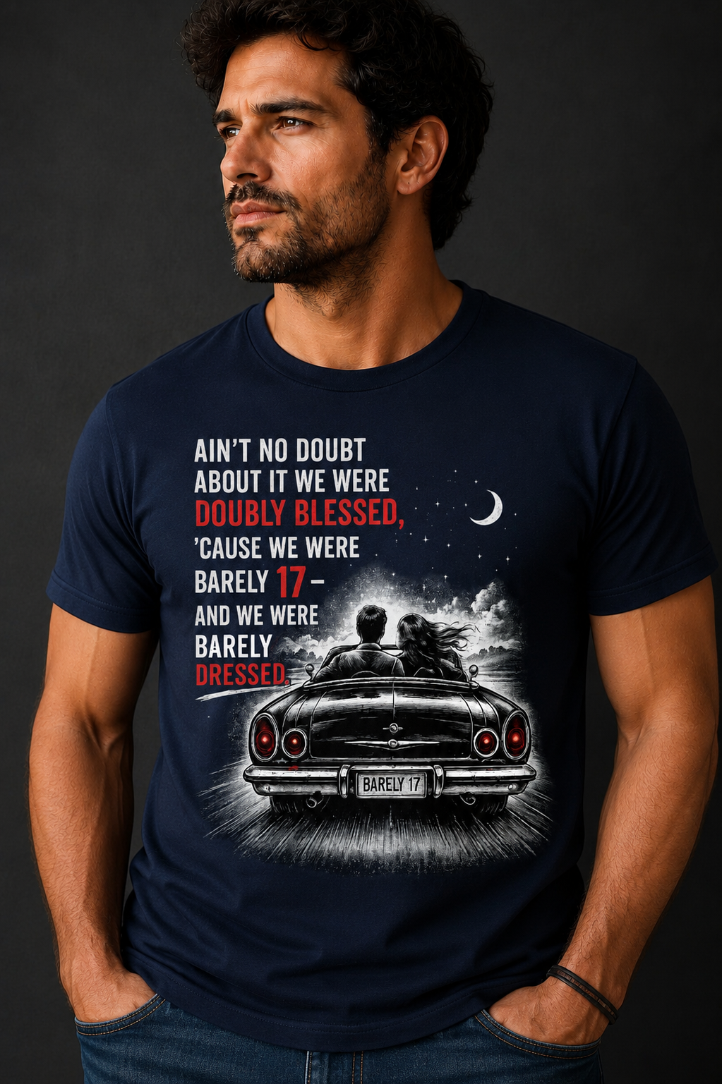 Nostalgia Barely 17 Barely Dressed Crew Neck