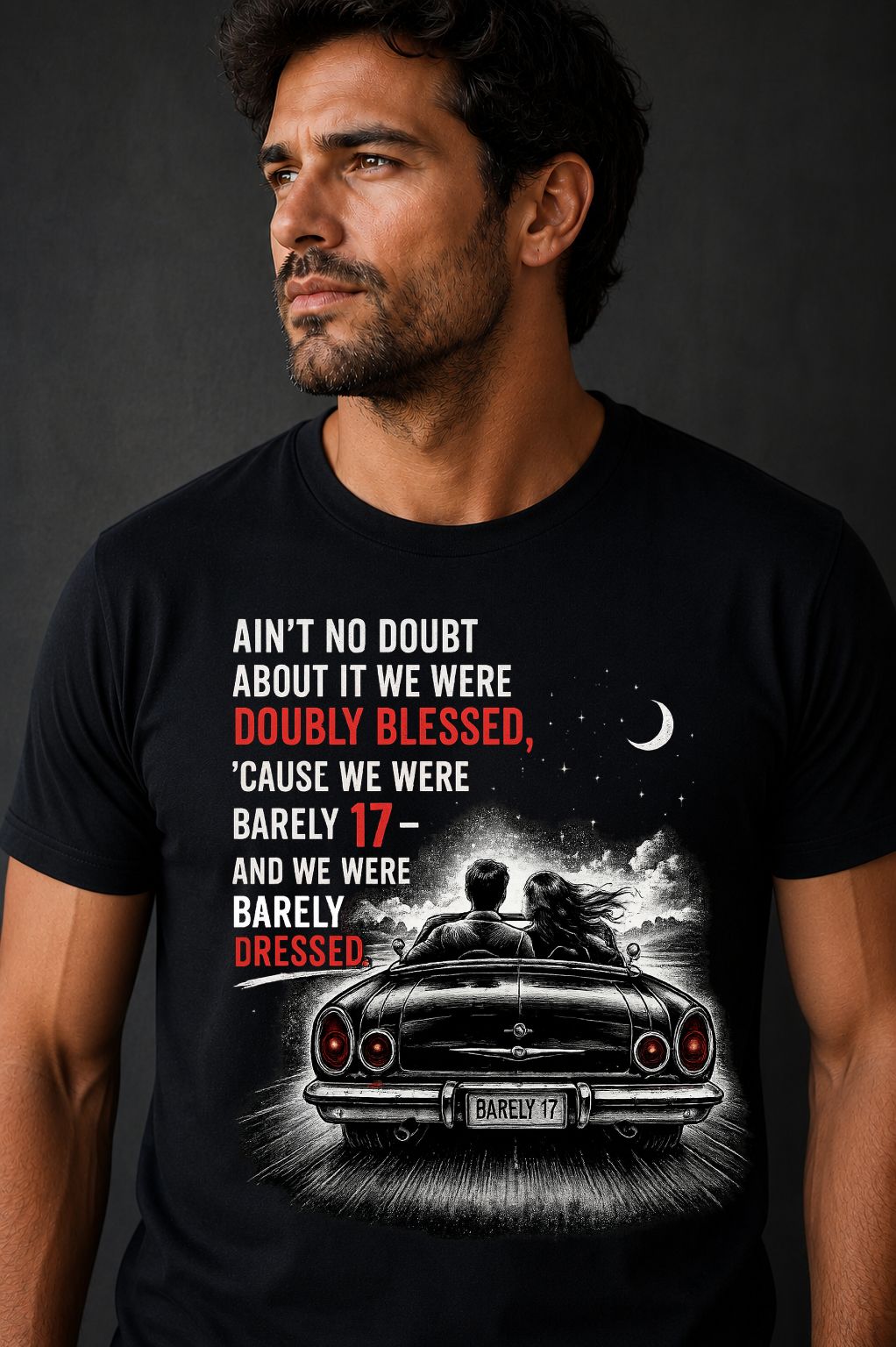 Nostalgia Barely 17 Barely Dressed Crew Neck