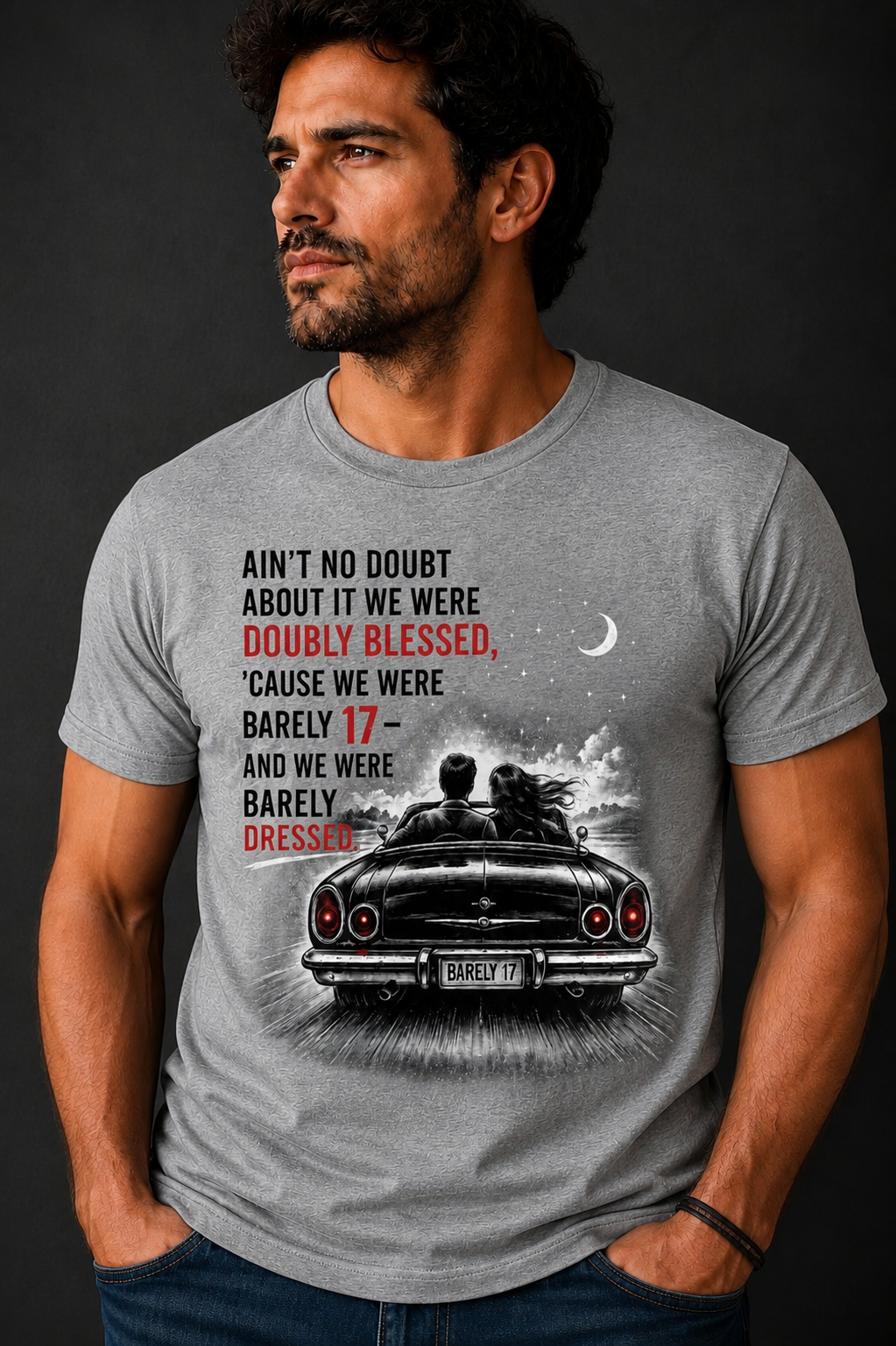 Nostalgia Barely 17 Barely Dressed Crew Neck