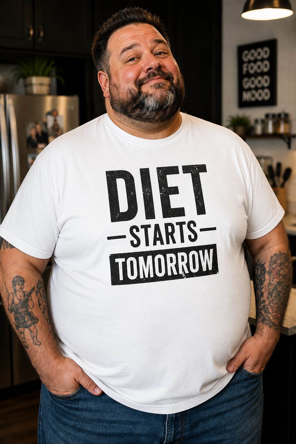 Diet Starts Tomorrow Crew Neck Tee