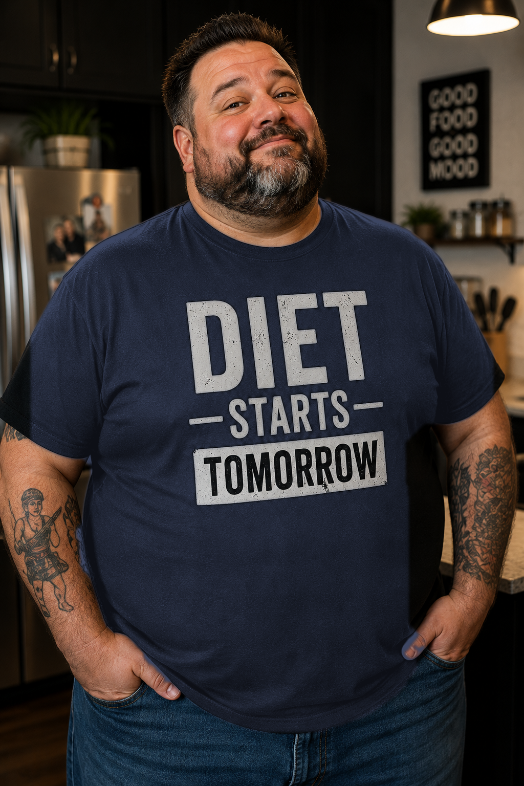Diet Starts Tomorrow Crew Neck Tee