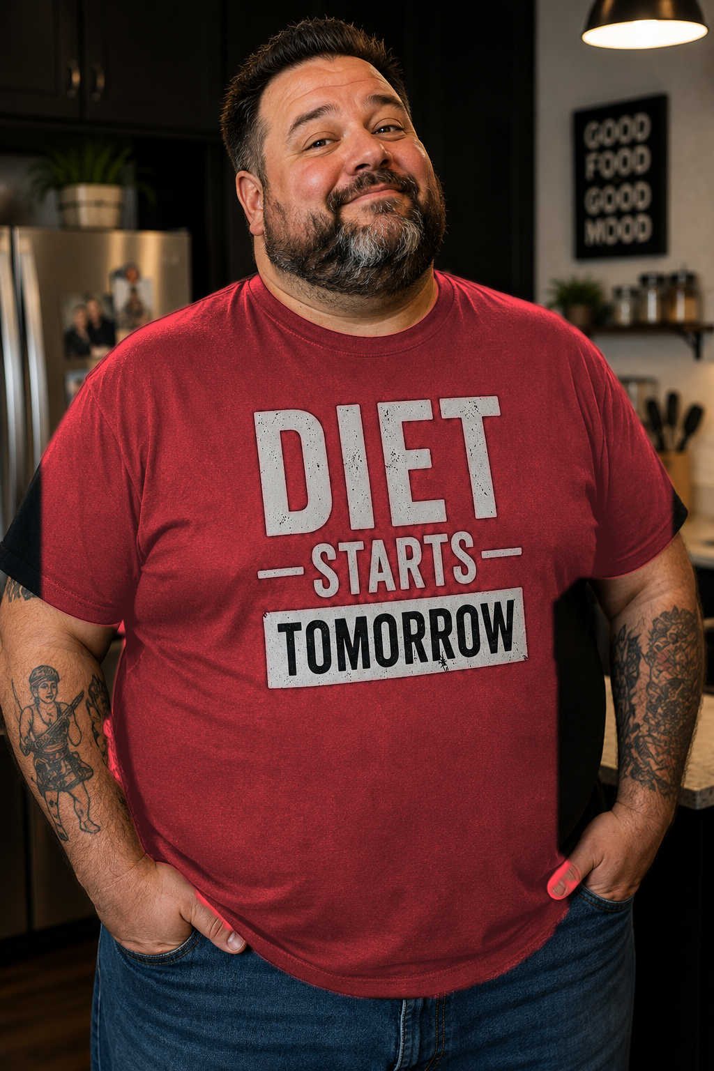 Diet Starts Tomorrow Crew Neck Tee