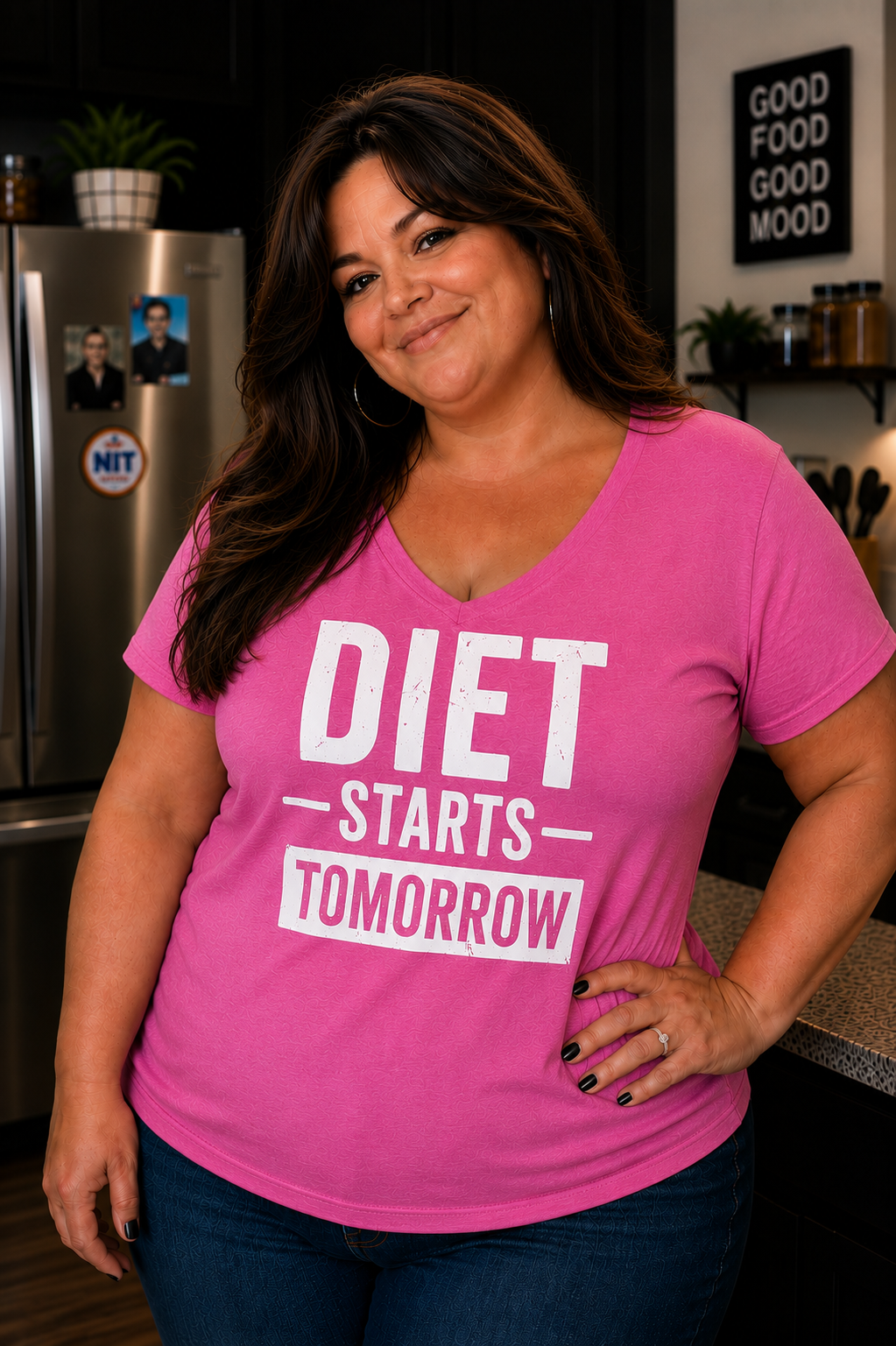 Diet Starts Tomorrow V-Neck Tee