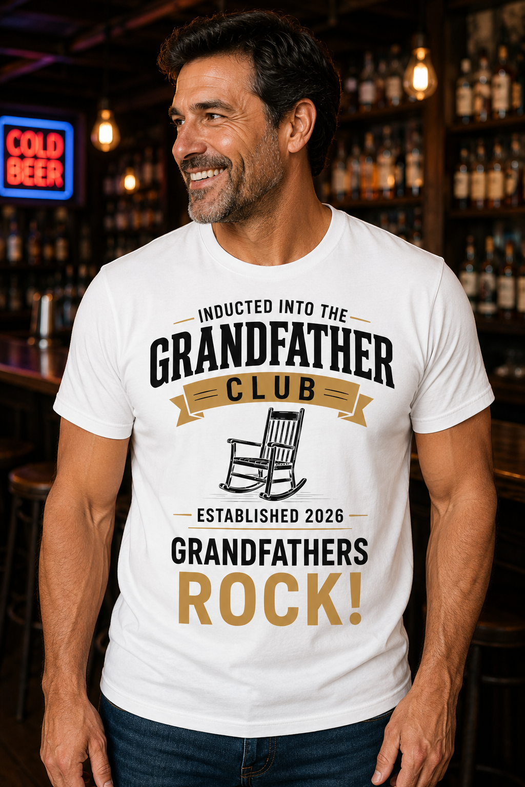 Inducted Into the Grandfather Club Tee | Grandfathers Rock | Established 2026 Shirt