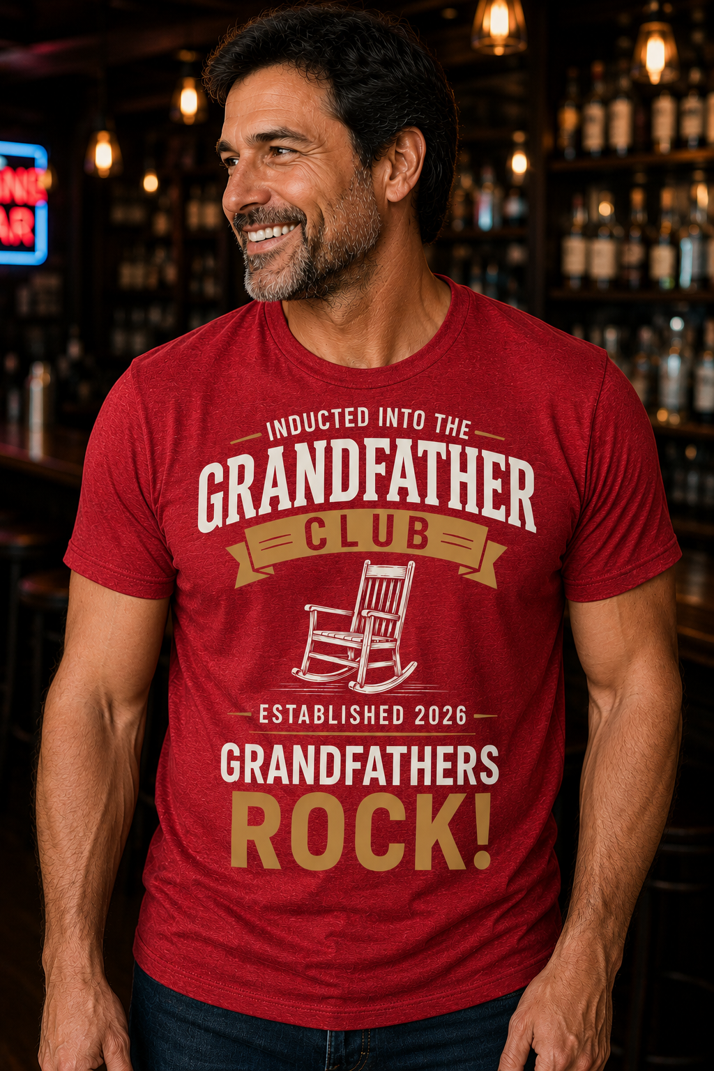 Inducted Into the Grandfather Club Tee | Grandfathers Rock | Established 2026 Shirt