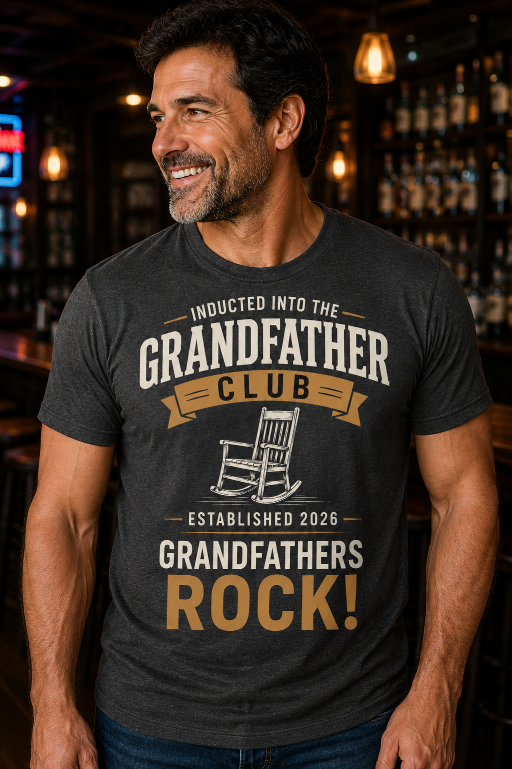 Inducted Into the Grandfather Club Tee | Grandfathers Rock | Established 2026 Shirt