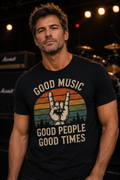 Good Music Good People Good Times Retro Music T-Shirt