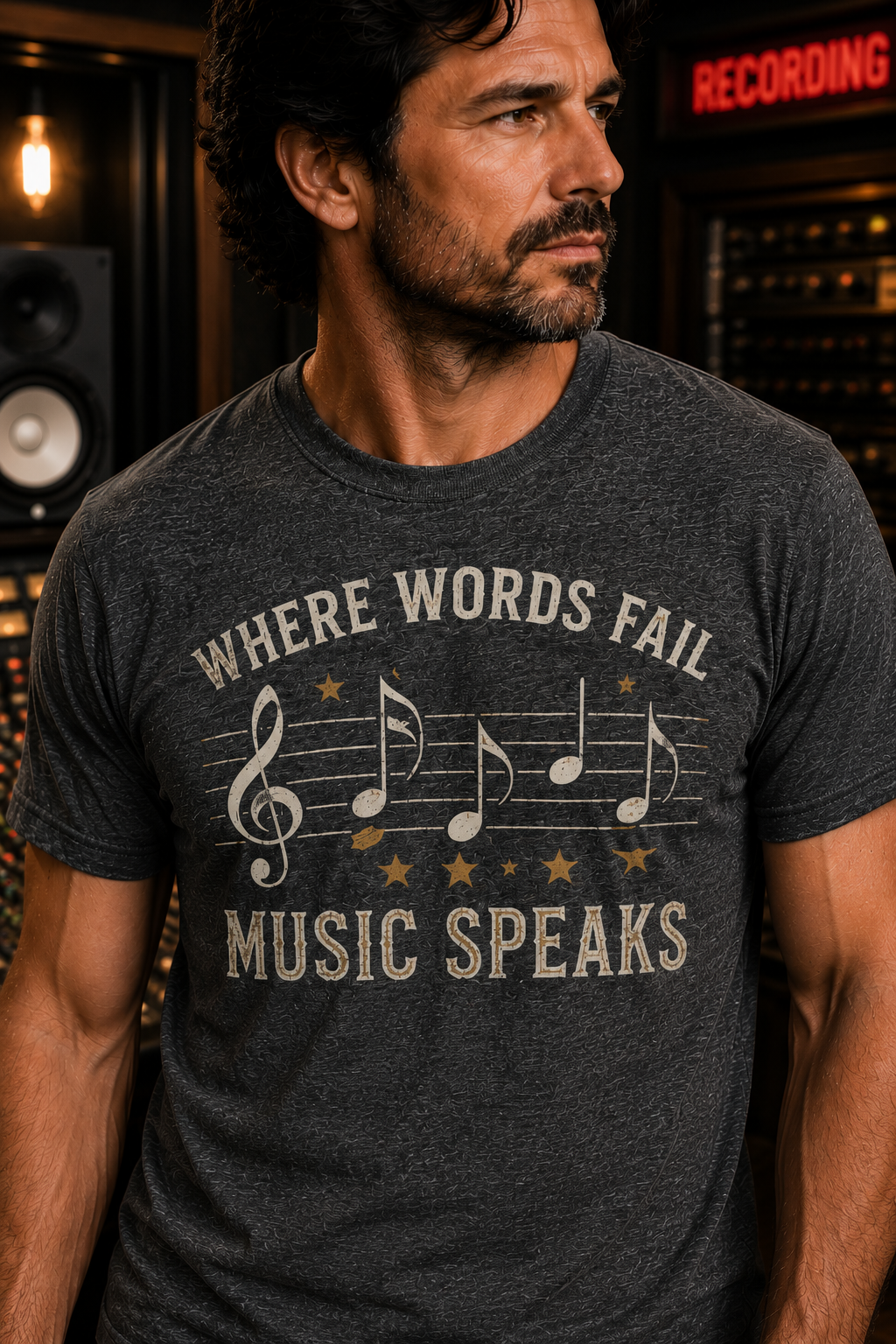 Where Words Fail Music Speaks T-Shirt