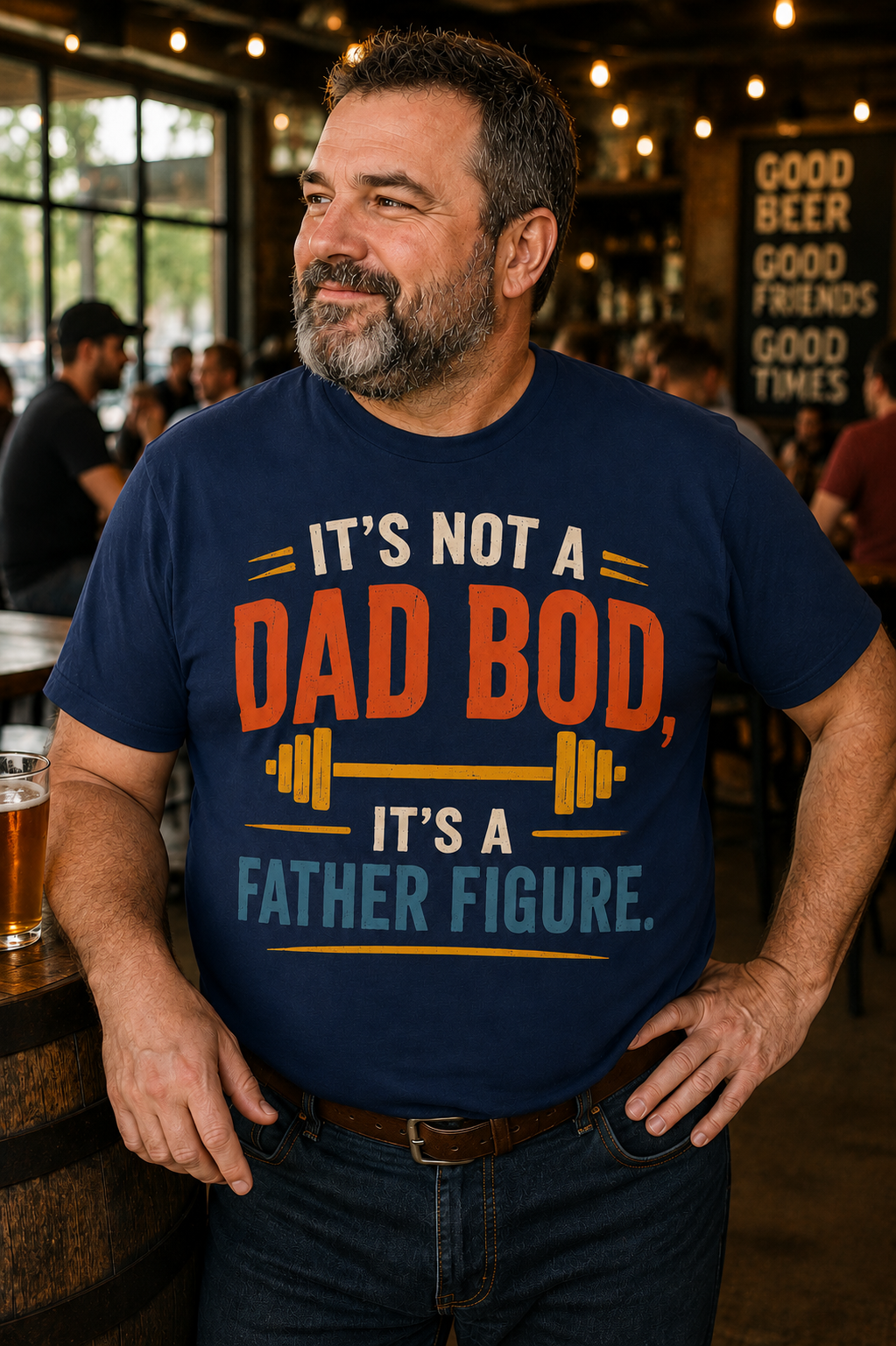 It's Not a Dad Bod, It's a Father Figure Barbell T-Shirt