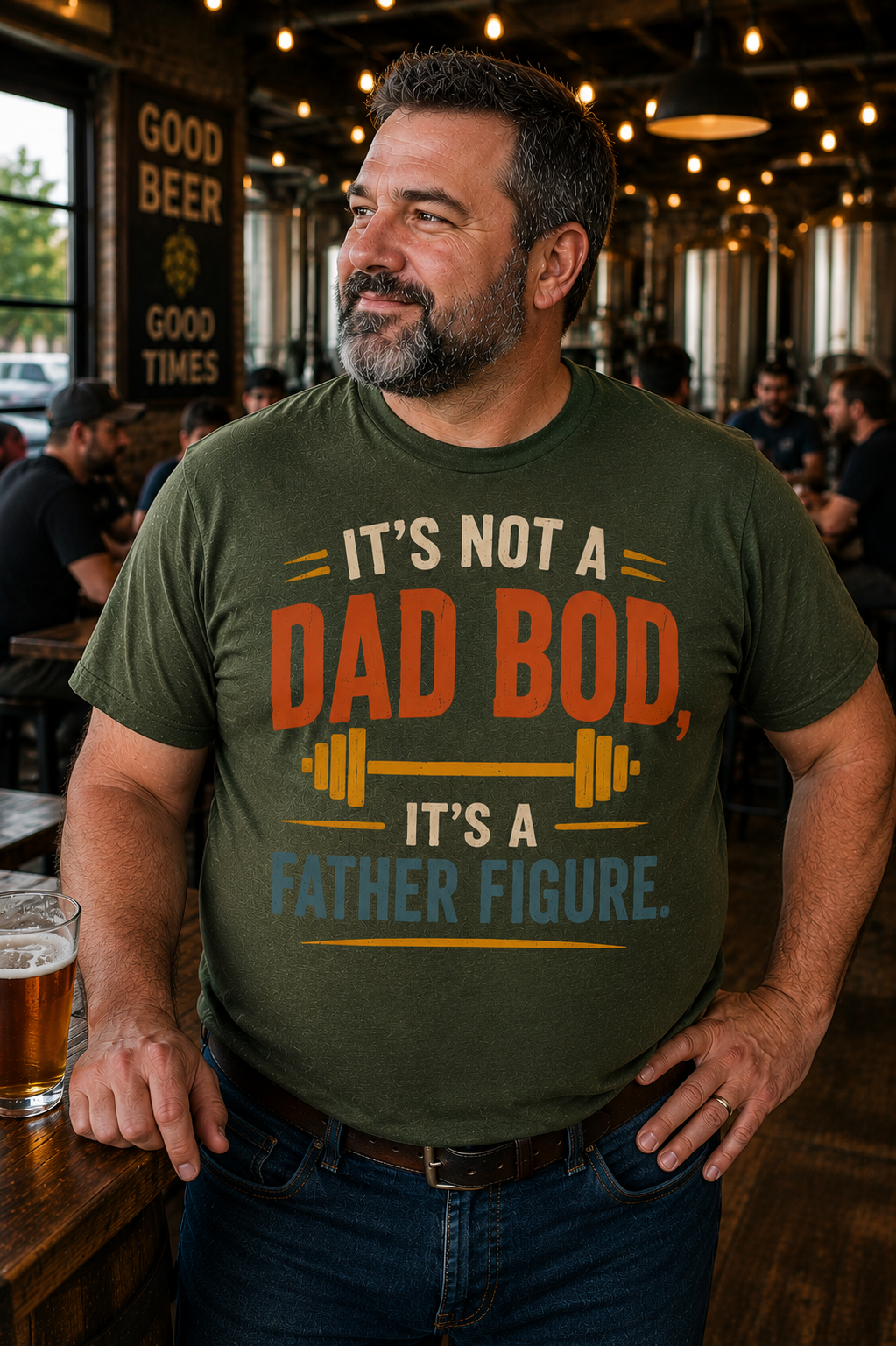It's Not a Dad Bod, It's a Father Figure Barbell T-Shirt