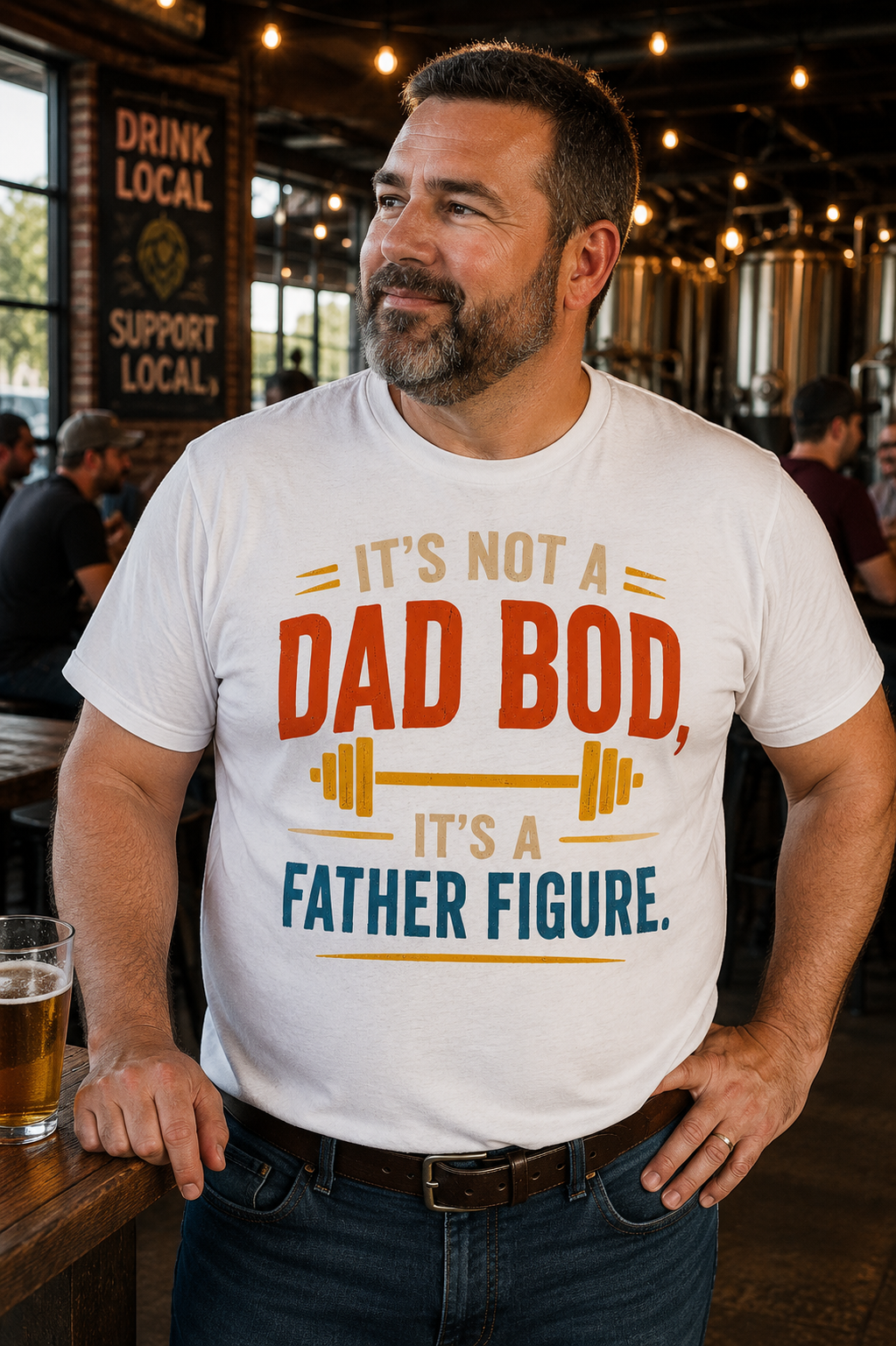 It's Not a Dad Bod, It's a Father Figure Barbell T-Shirt