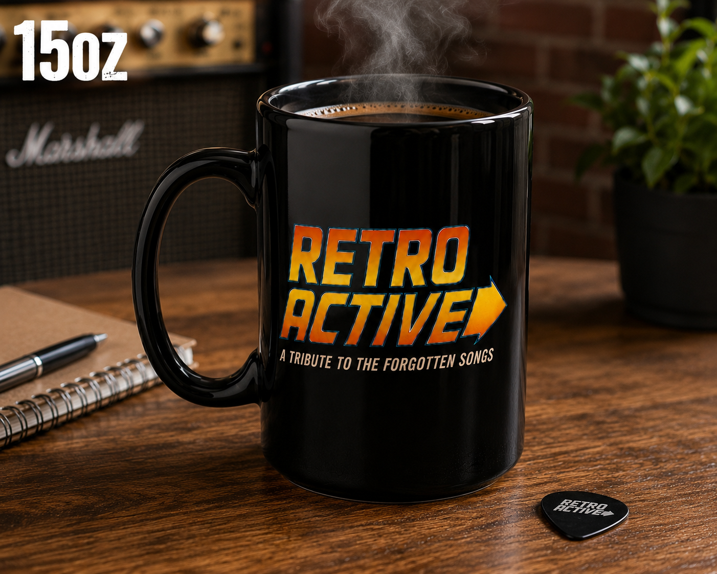 Retro Active Black Coffee Mug (11oz & 15oz)
