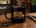 Retro Active Black Coffee Mug (11oz & 15oz)