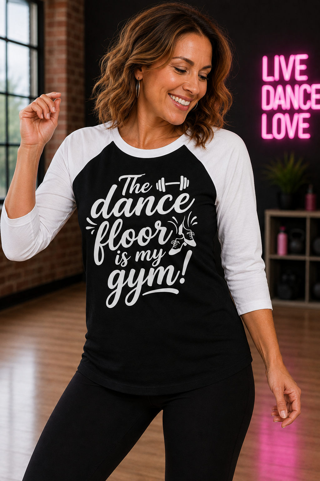 Dance Floor Is My Gym Raglan Shirt
