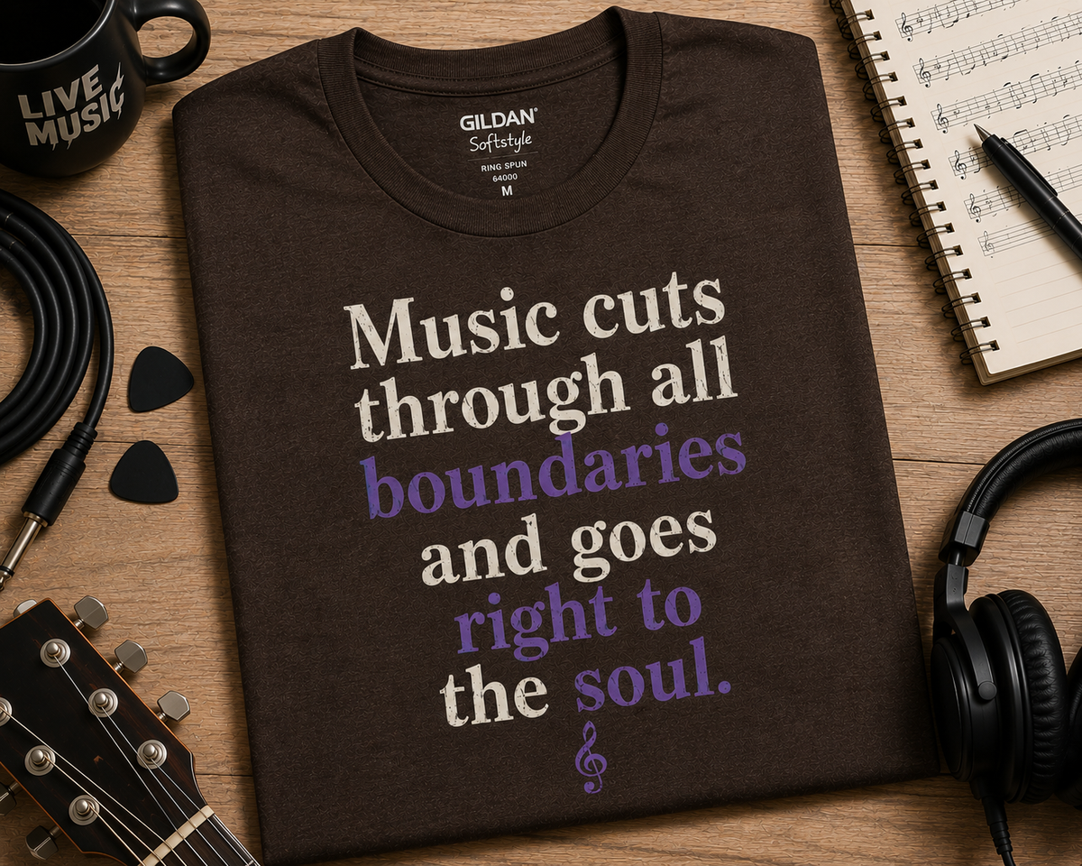 Music Cuts Through All Boundaries T-Shirt