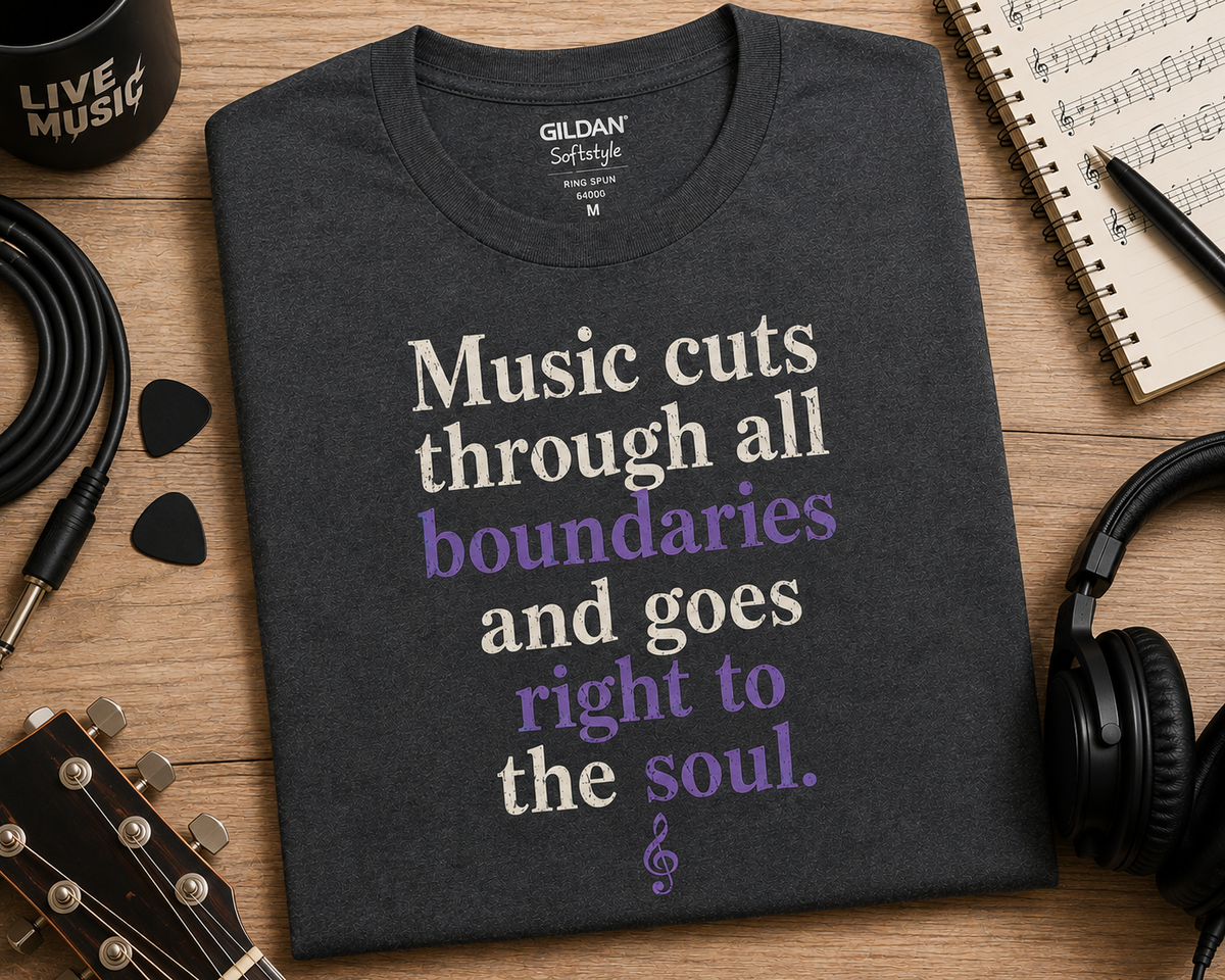 Music Cuts Through All Boundaries T-Shirt
