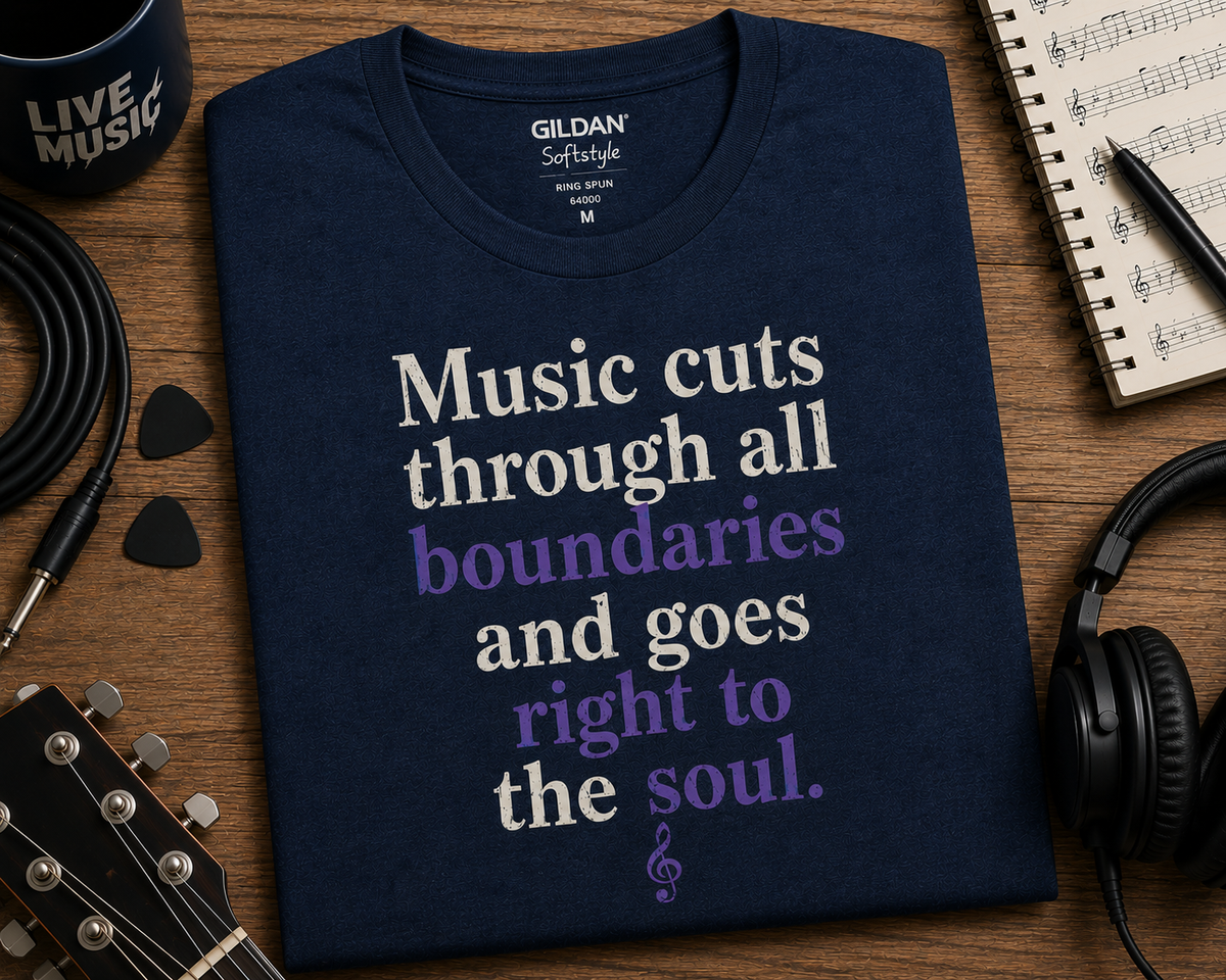 Music Cuts Through All Boundaries T-Shirt