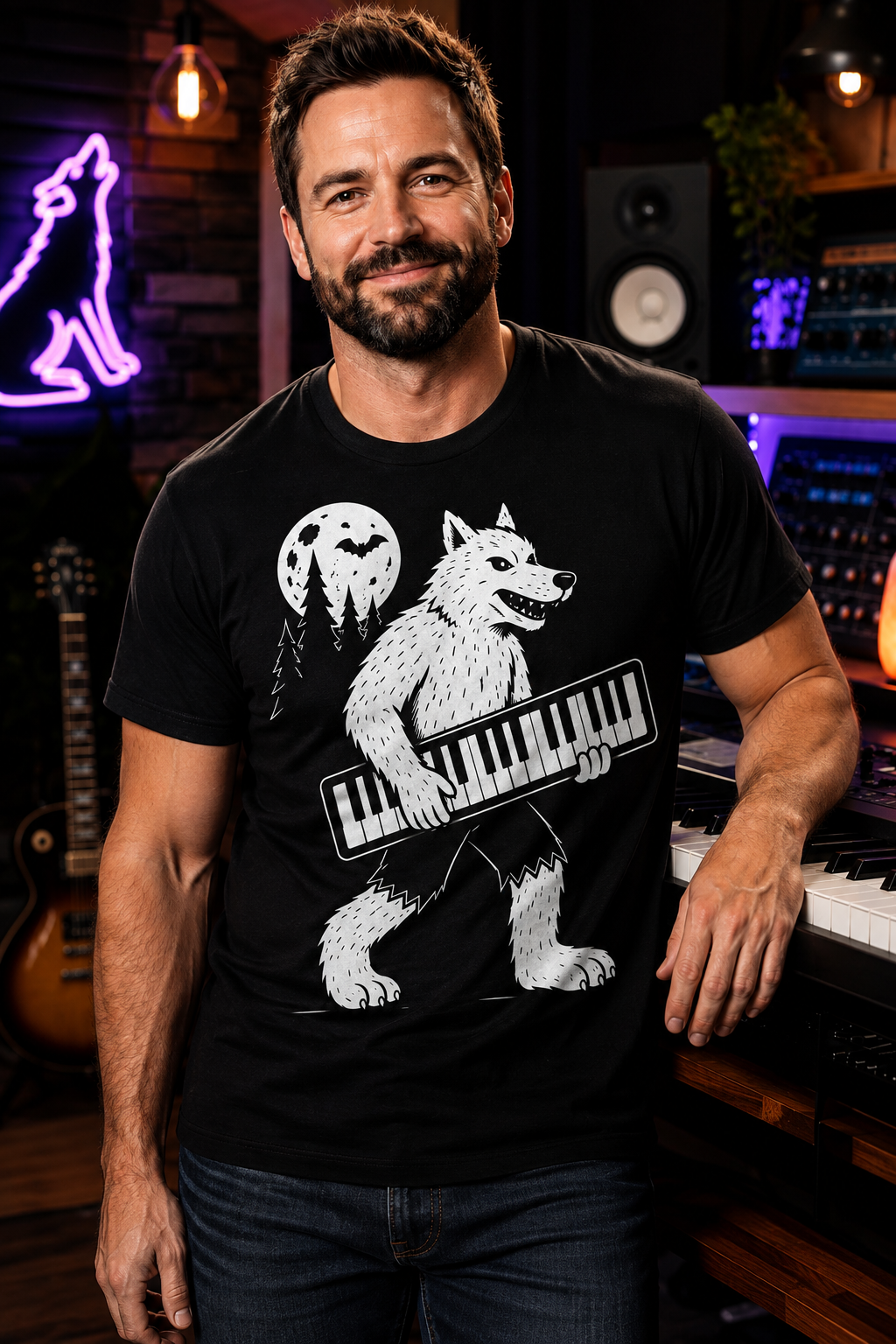 Monster Keys - Werewolf Keyboard T-Shirt