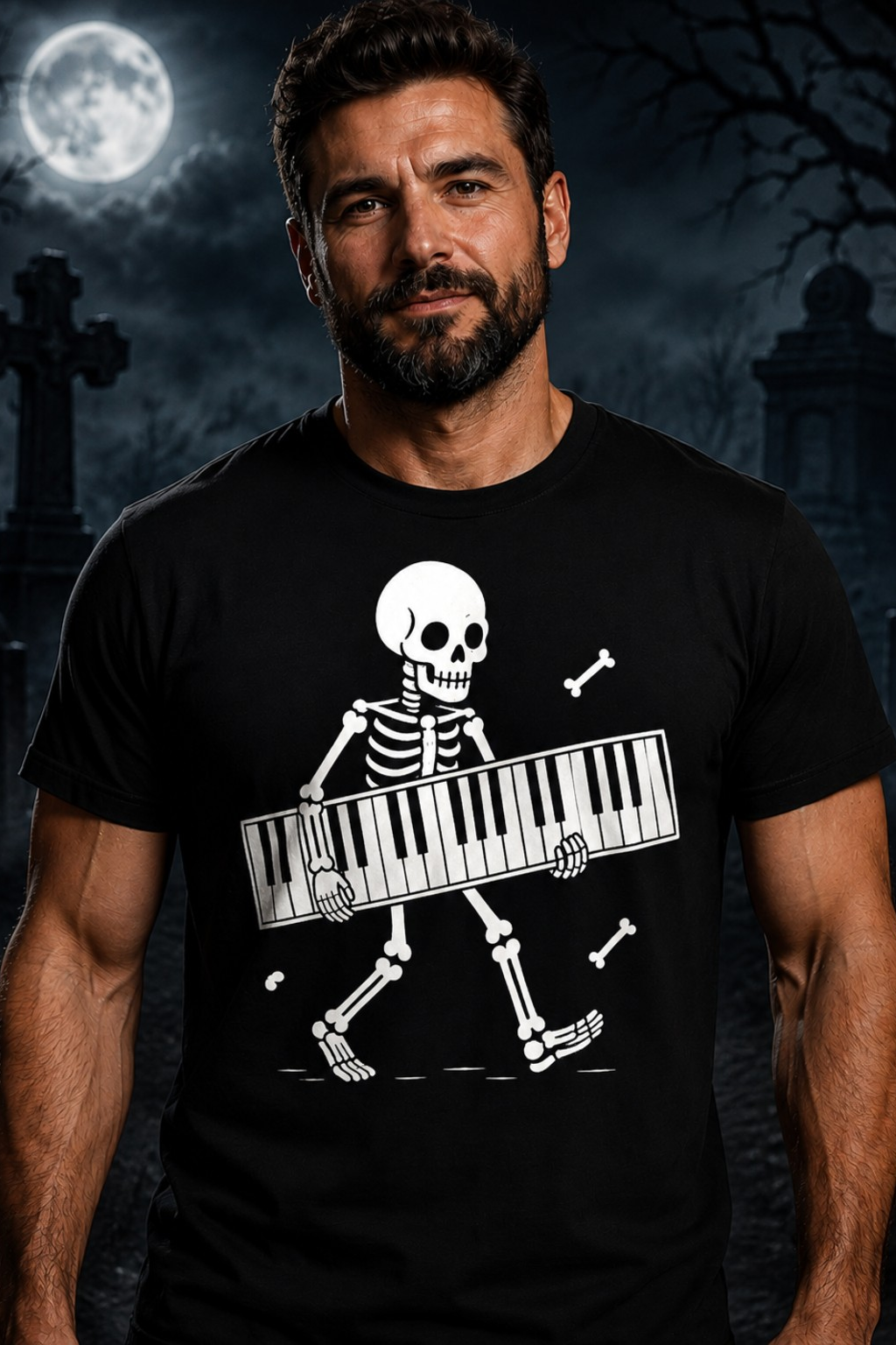 Monster Keys - Skeleton Keyboard T-Shirt