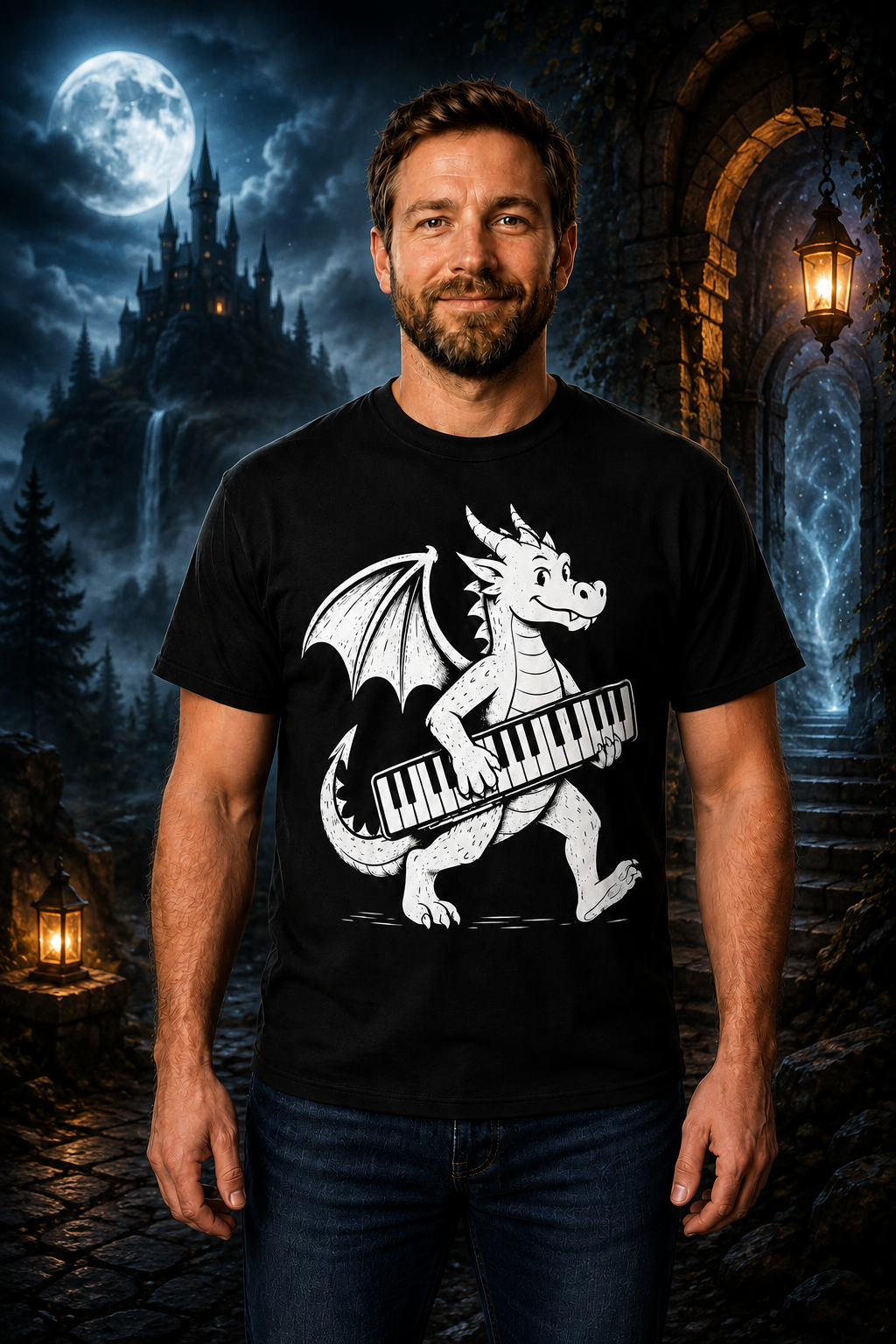 Monster Keys - Dragon Keyboard T-Shirt