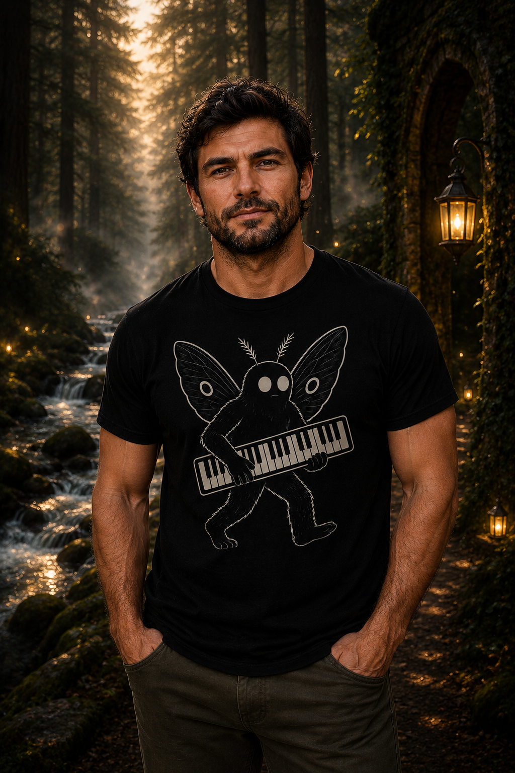 Monster Keys - Mothman Keyboard T-Shirt