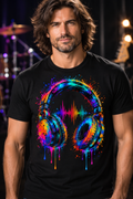 Color Splash Headphones T-Shirt