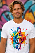 Color Splash Treble Clef T-Shirt