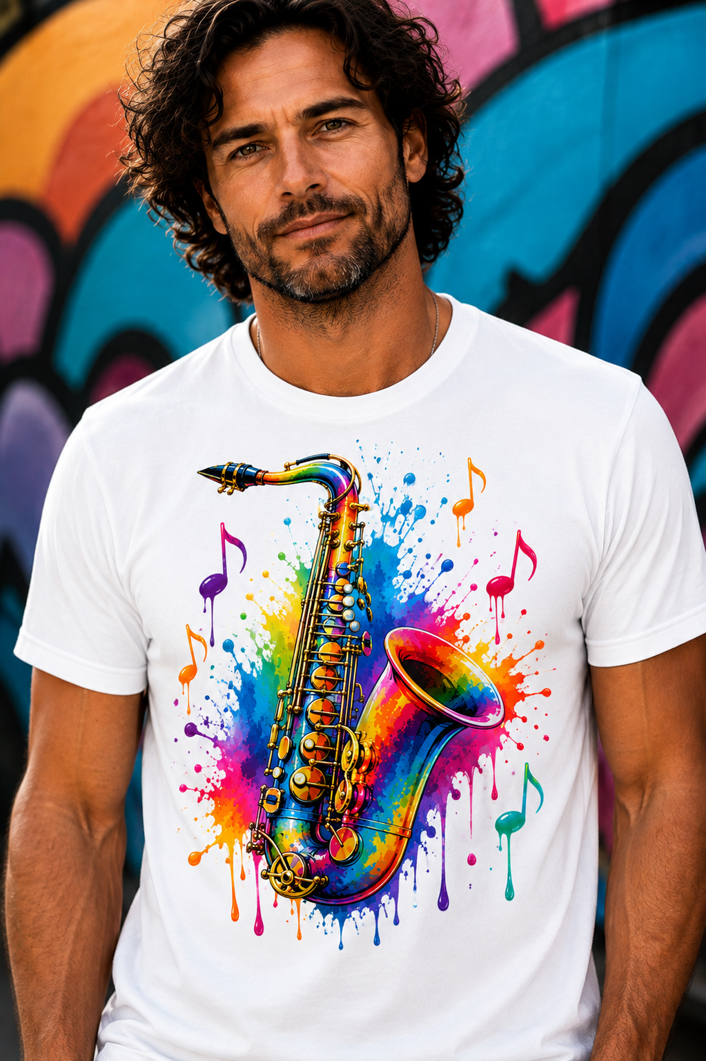 Color Splash Saxophone T-Shirt