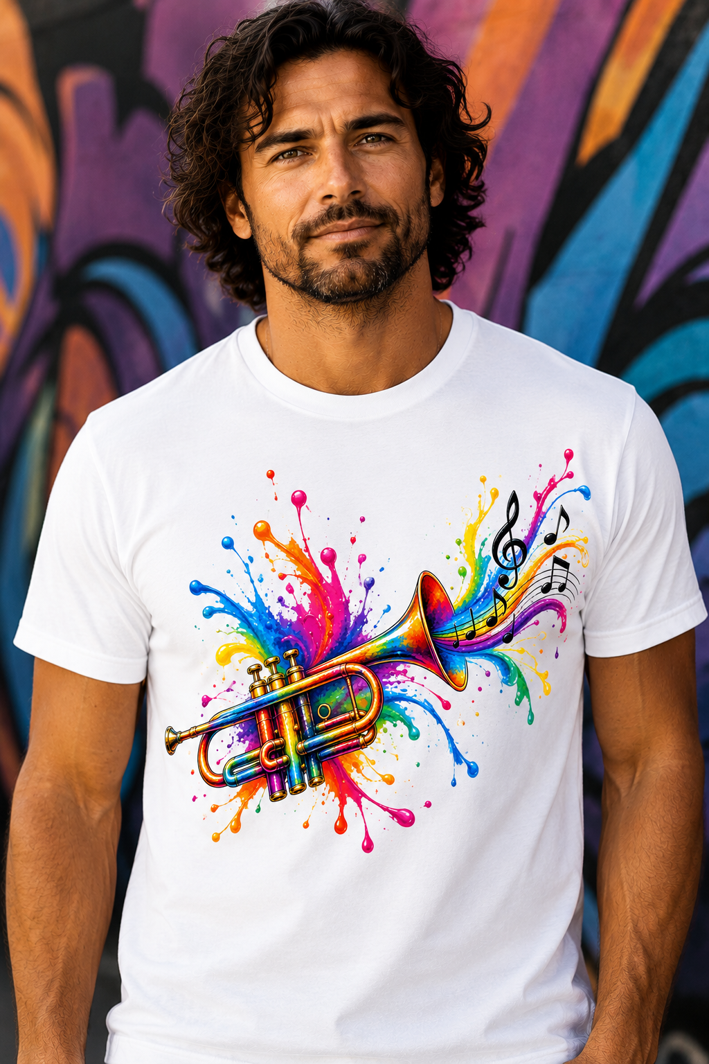 Color Splash Trumpet T-Shirt