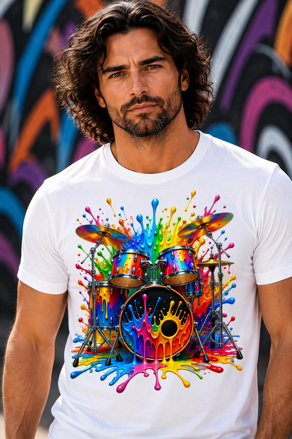 Color Splash Drum Set T-Shirt