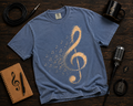 Treble Clef Music Garment-Dyed T-Shirt