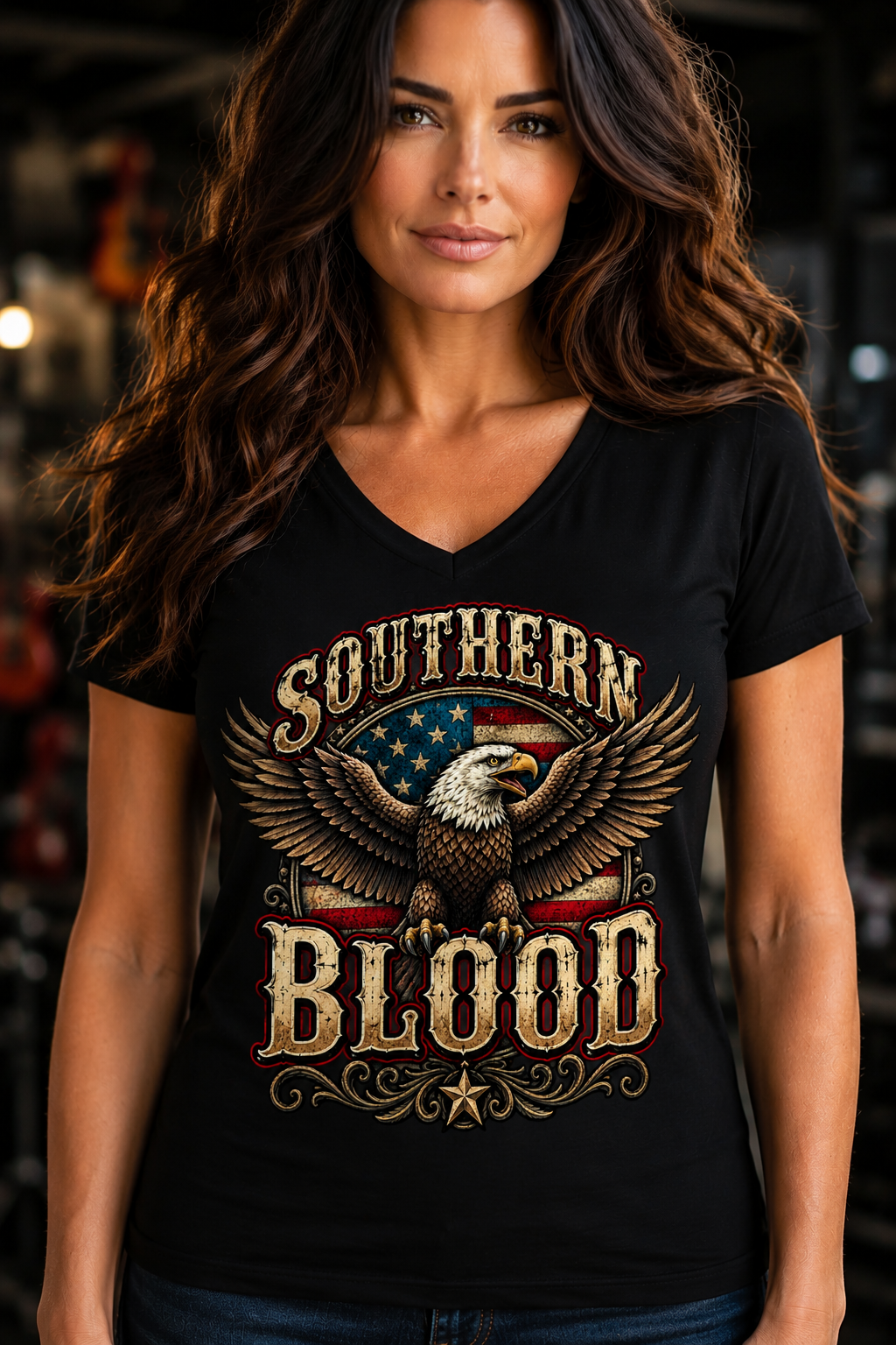 Southern Blood Eagle Women's V-Neck T-Shirt
