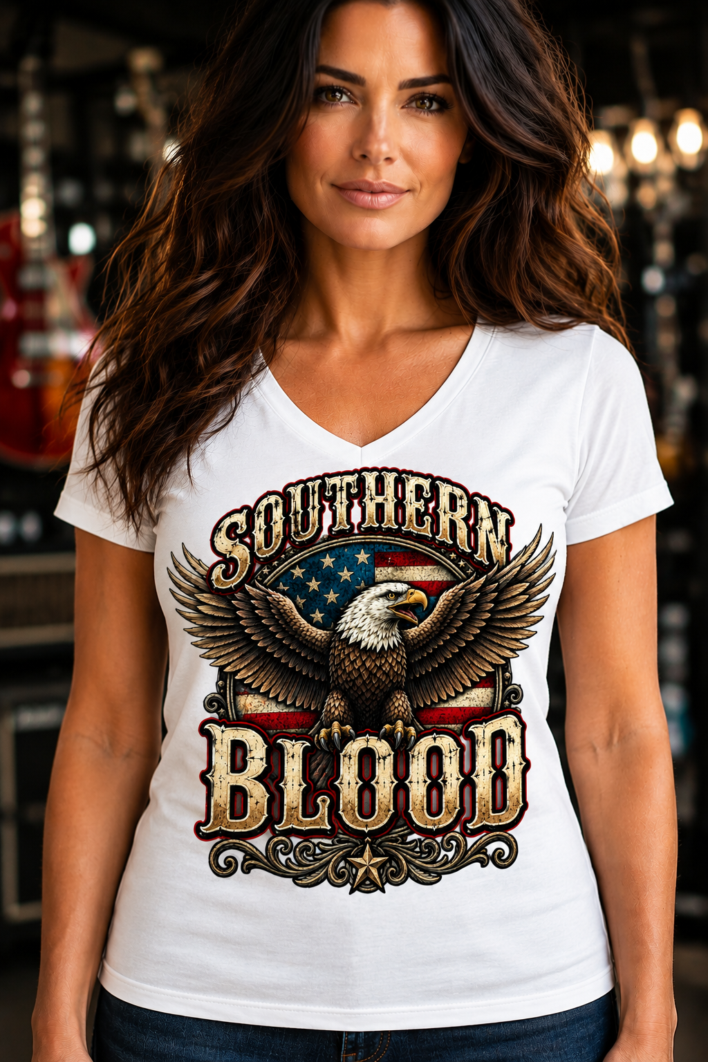 Southern Blood Eagle Women's V-Neck T-Shirt