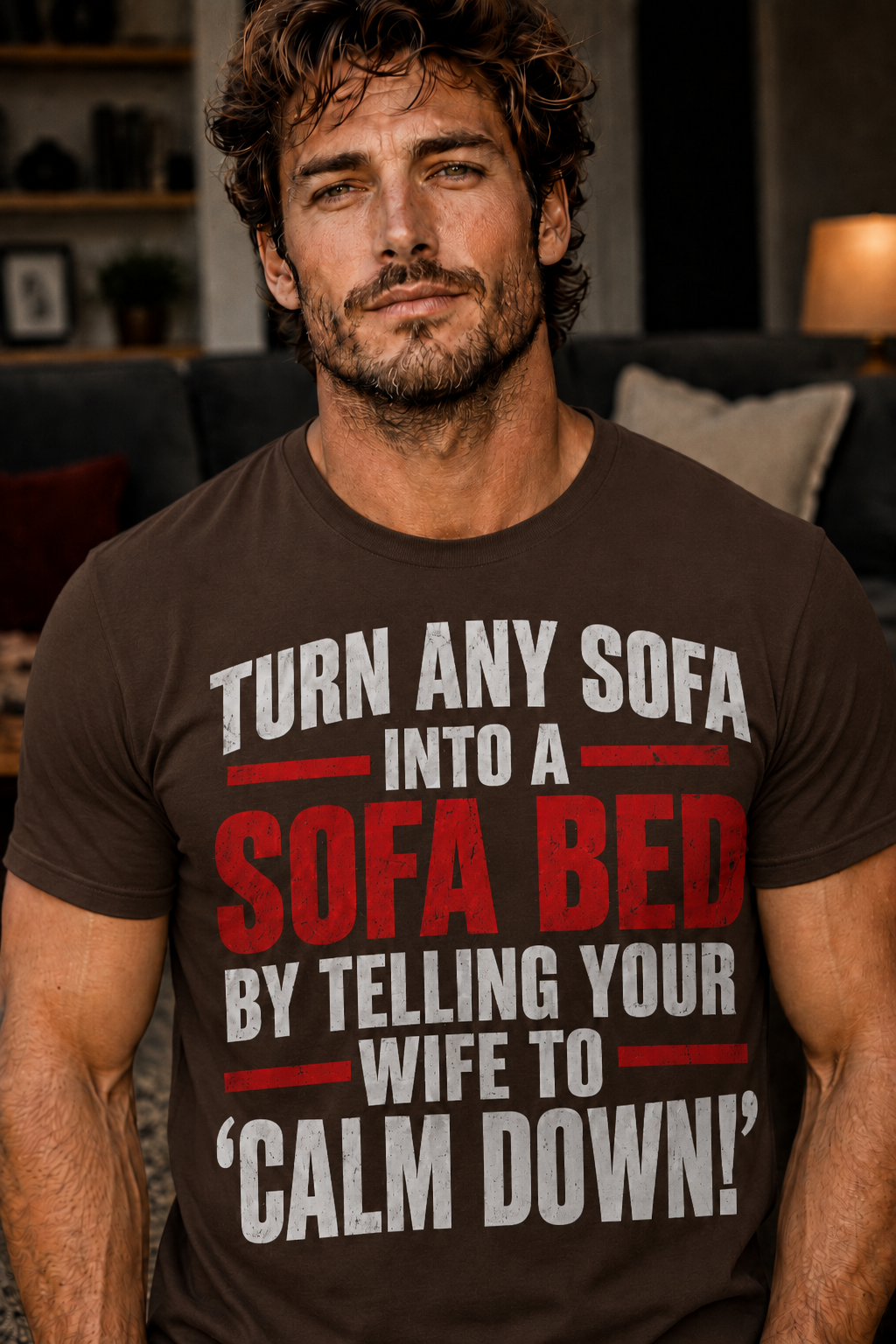 Calm Down Sofa Bed Funny T-Shirt