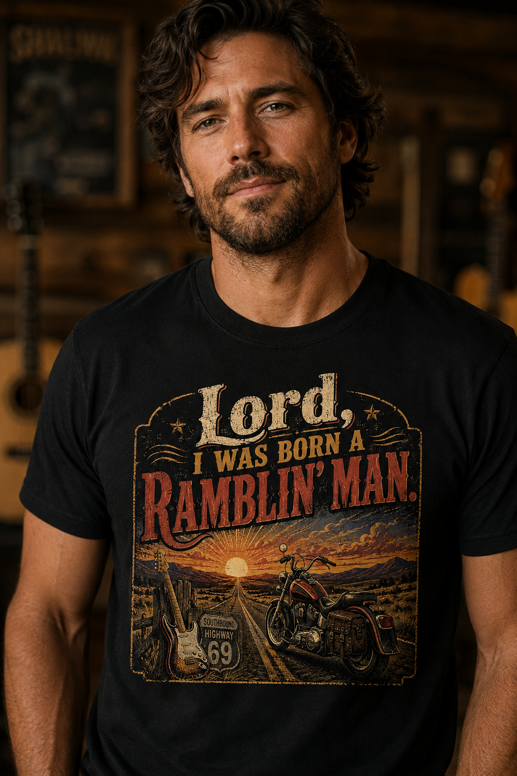 Nostalgia Born a Ramblin’ Man T-Shirt