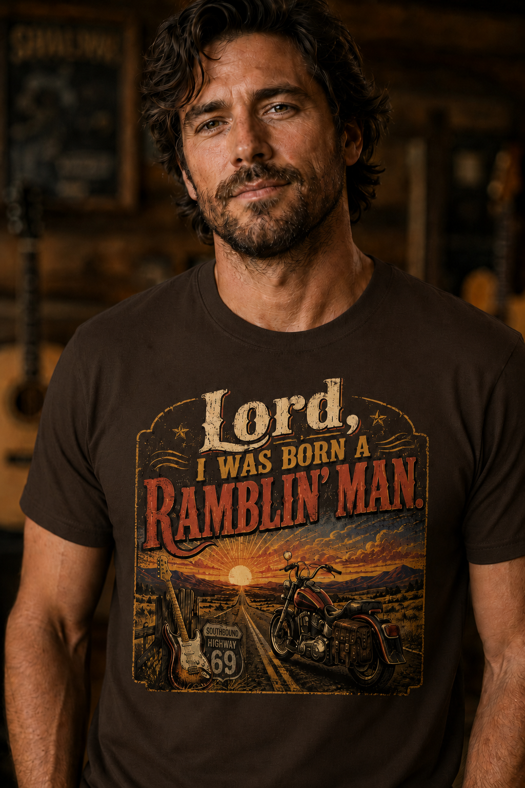 Nostalgia Born a Ramblin’ Man T-Shirt