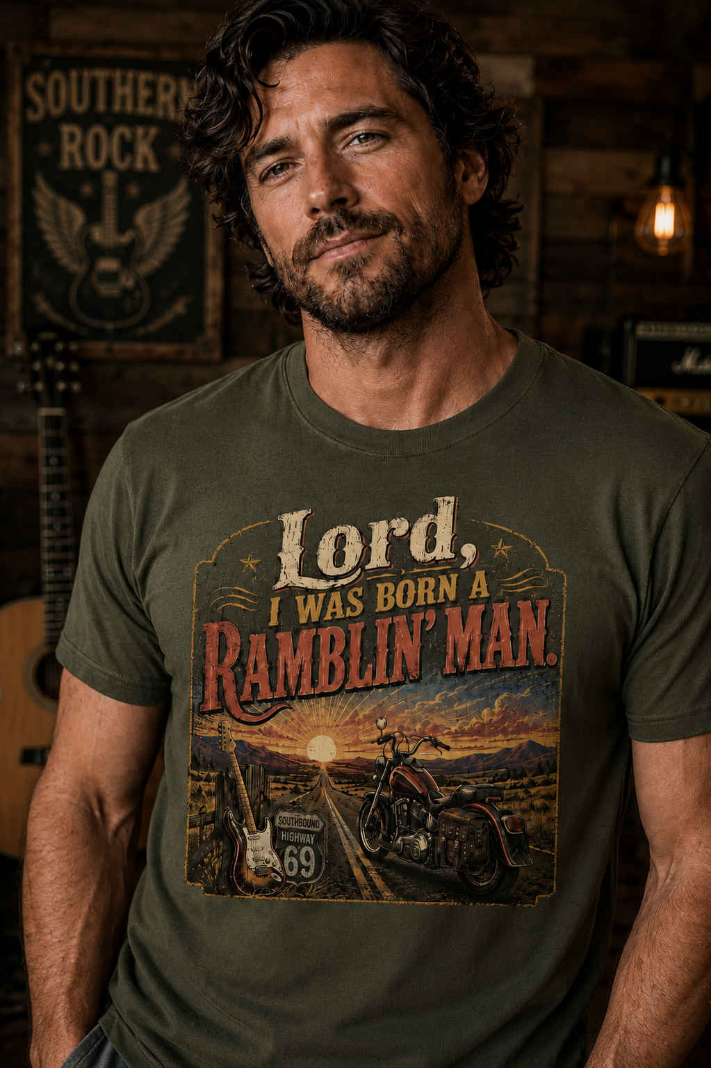 Nostalgia Born a Ramblin’ Man T-Shirt