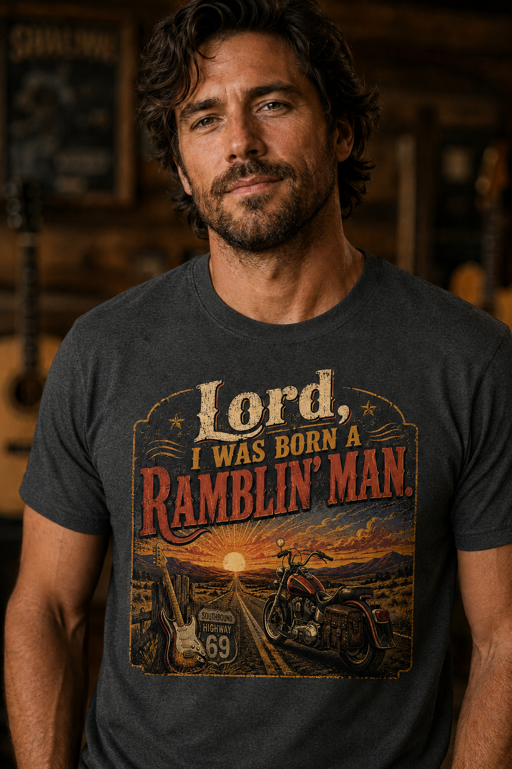 Nostalgia Born a Ramblin’ Man T-Shirt