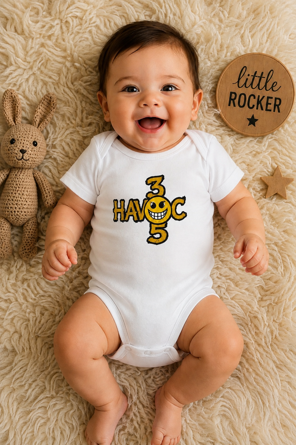 Havoc 305 Baby Bodysuit | Little Rocker Onesie