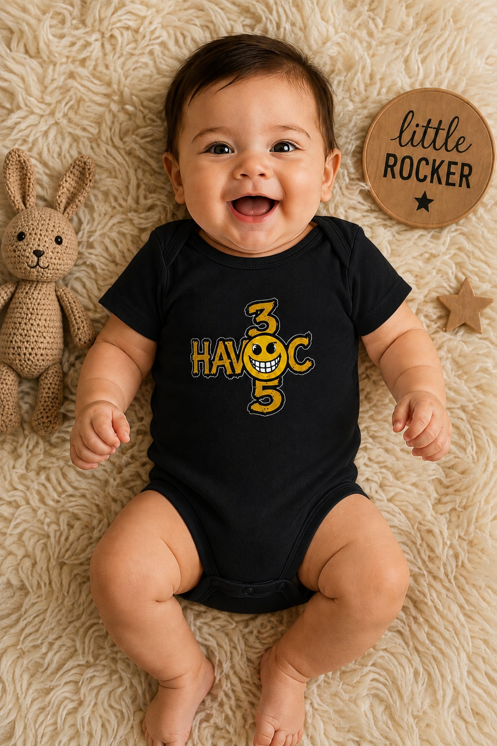 Havoc 305 Baby Bodysuit | Little Rocker Onesie