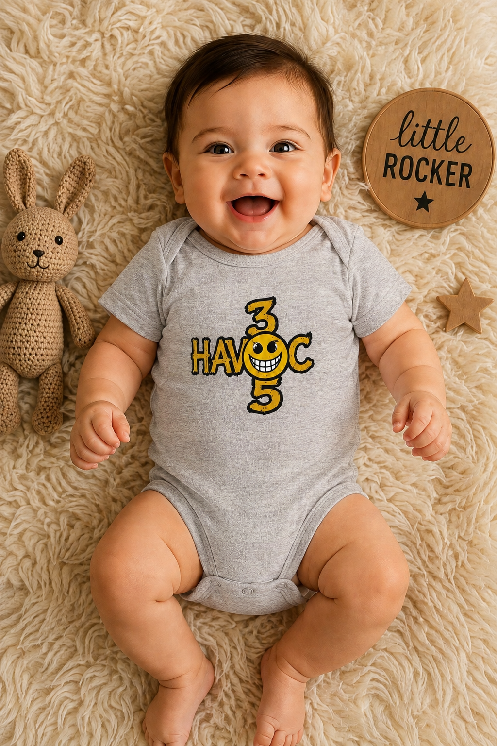 Havoc 305 Baby Bodysuit | Little Rocker Onesie