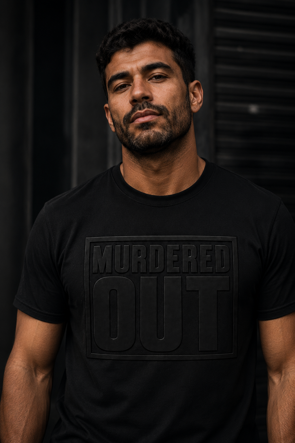 Murdered Out Black-on-Black Graphic T-Shirt
