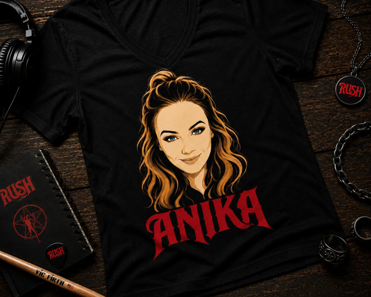 Anika V-Neck T-Shirt | Rush-more