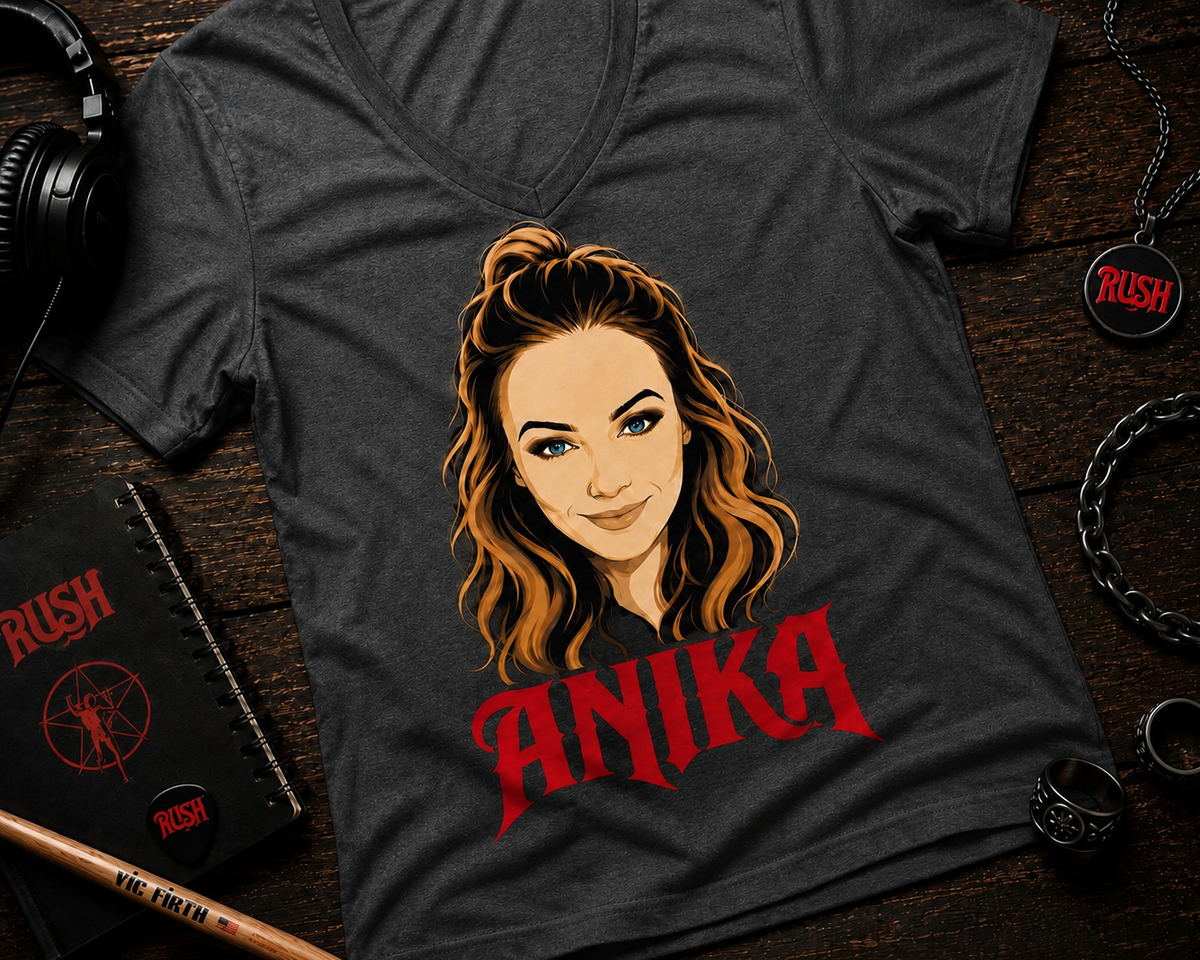 Anika V-Neck T-Shirt | Rush-more