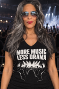 More Music Less Drama Rock Concert V-Neck T-Shirt