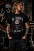 Haunting Harmony Skull Roses Gothic Rock Shirt