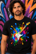 Color Splash Electric Guitar T-Shirt