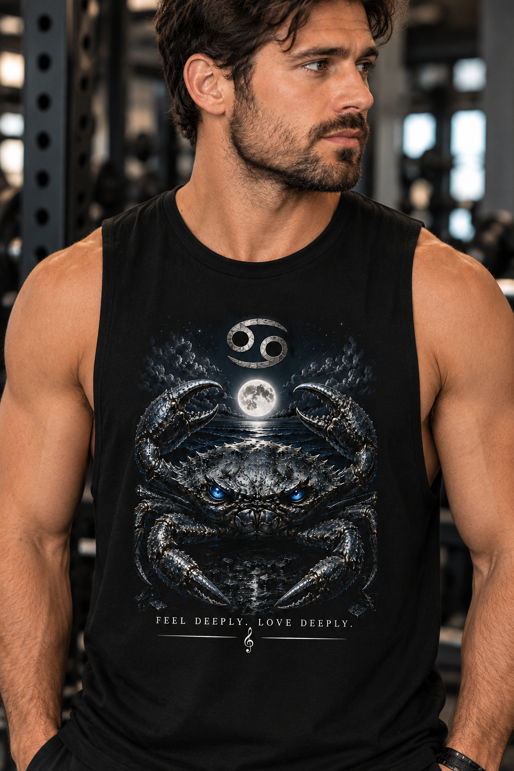 Cancer Zodiac Muscle Tank | Feel Deeply Love Deeply