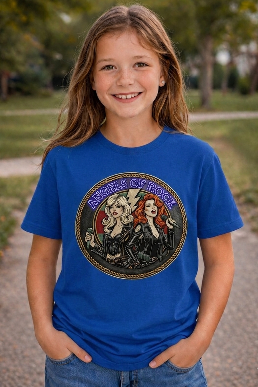 Angels of Rock Kids Graphic T-Shirt – Vintage Rock Band Tee for Boys and Girls