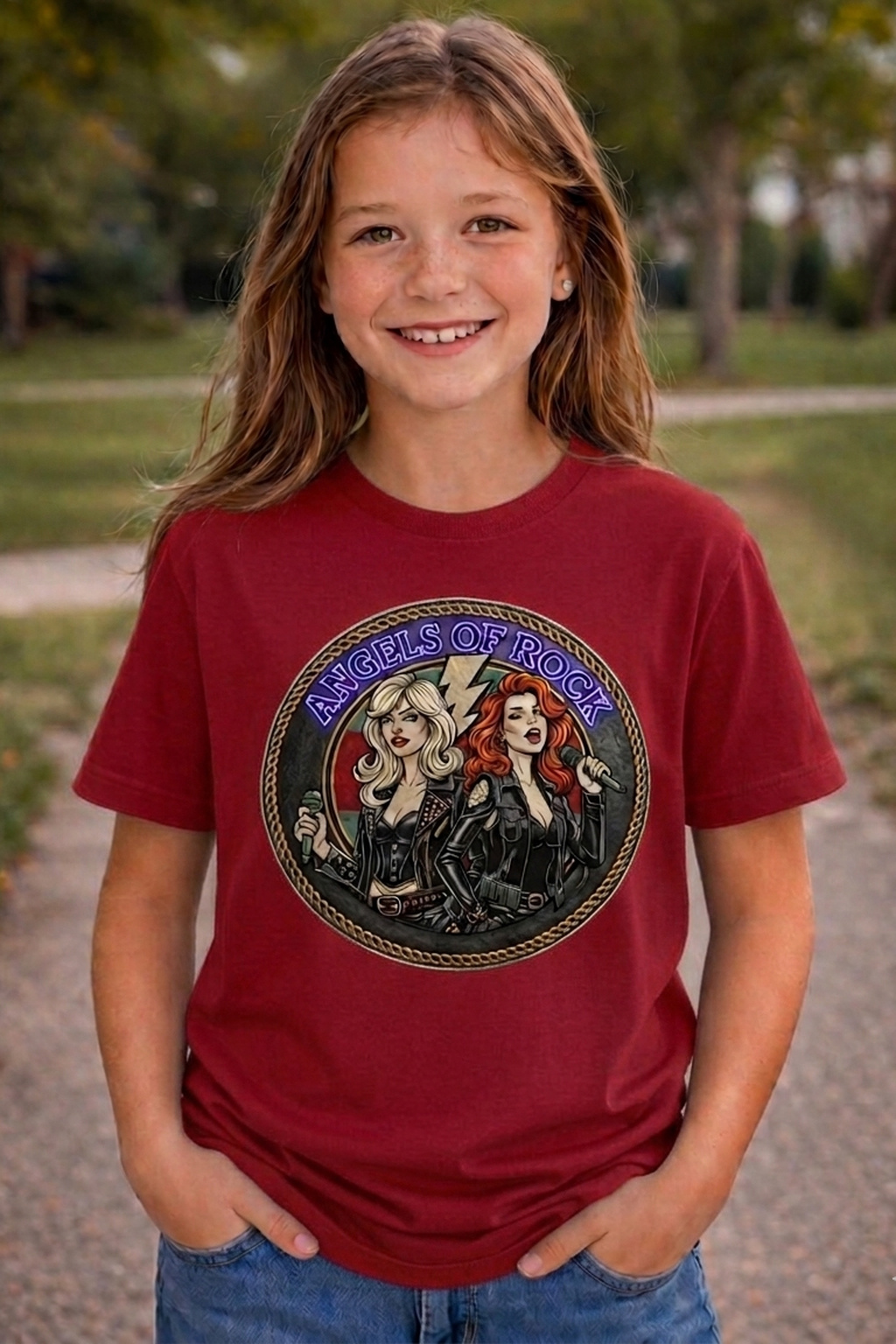 Angels of Rock Kids Graphic T-Shirt – Vintage Rock Band Tee for Boys and Girls